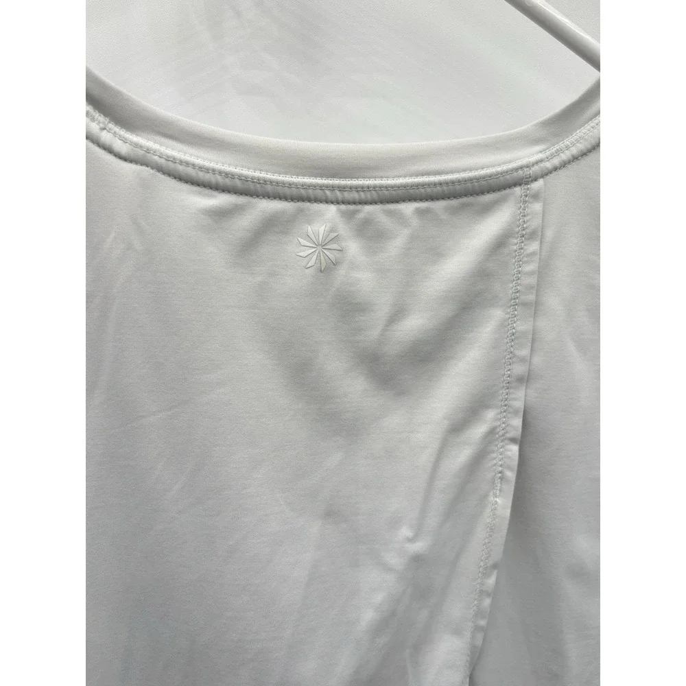 Athleta Open Back Workout Tank Womens Medium Gray Yoga Gym Athleisure Top - Picture 6 of 9